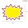 Starburst Signs with Stickers 100pcs | Sale Price Tags for Garage Sale, Estate Sale, Yard Sale, Retail Supplies. 50pcs Price Sign Cards & 50pcs Strong Sticker Dots. 6x8 inch (Yellow) #1