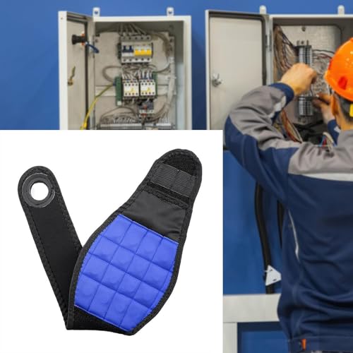 Generic Pulseira de Eletricista Parafusos Suporte de Ferramenta para Projetos DIY, Preto Azul, Taman