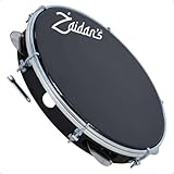 Zaidan’s Pandeiro Profissional 10' ABS Pele Preta – leve 490 g, som encorpado – 10 platinelas, 27 cm diâmetro