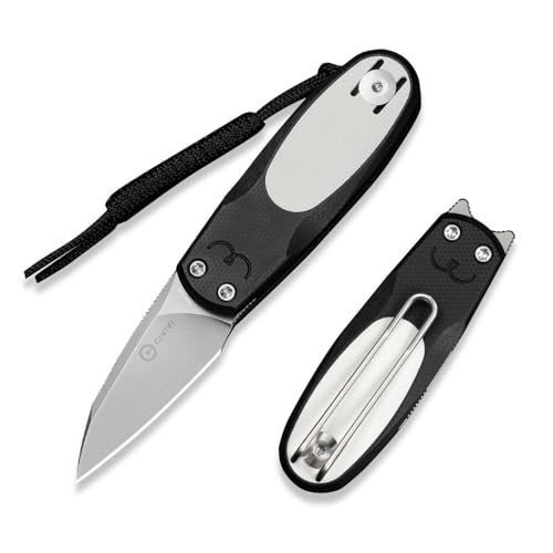 CIVIVI Purr Mini Pocket Knife Cute Cat-Inspired Folding EDC Knife 1.83 Nitro-V Steel Blade Two-Tone G10 Handle Double Detent Slip Joint Knife Unique Gift for Men & Women C25054-2