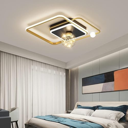 Plafonnier Lustre LED Gradation Télécommande avec Cadre Acrylique Chic - 4