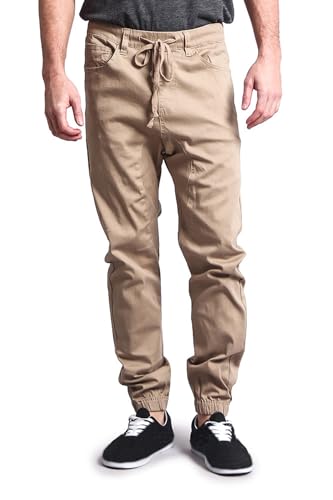 VICTORIOUS Men's Joggers Twill Pants JG804 - Khaki - 3X-Large