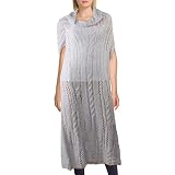 Free People Womens Piroutte Wool Blend Open Stitch Tunic Sweater Purple XS/S