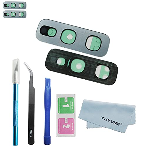 YUYOND 2pcs OEM Back Rear Blue Camera Glass Lens Replacement for Samsung Galaxy S10e (All Carriers) with Adhesive Preinstalled with Tools Kit (2pcs Blue)
