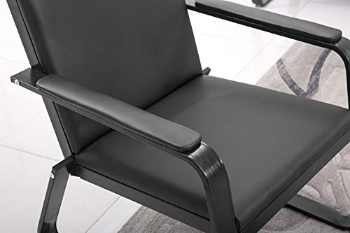 wonline Waiting Room Chair with Armrest PU Leather Office Waiting Room Furniture, Office Guest Seating Lobby Conference Reception Chairs for Airport Clinic Hospital Bank Salon Barber by wonline - Image 5