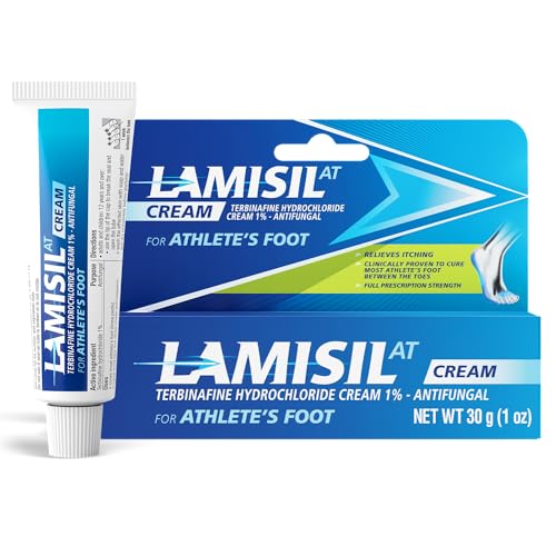 Lamisil Athlete's Foot Cream, 1 Week Treatment, Prescription Strength Terbinafine Hydrochloride,...