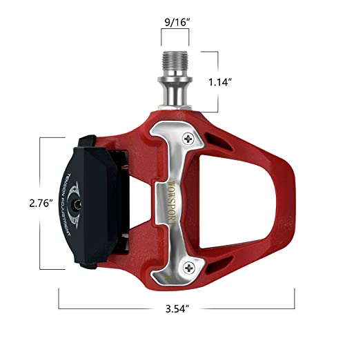 Wowsport Carbon Fiber Spd-Sl Road Bike Pedals With 3-Bolt Cleats thumb #5