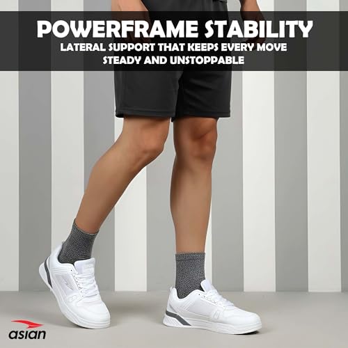 Image of ASIAN Men CHICAGO-01 Stylish Casual Mid Top Sneakers and Trendy Shoes with Laces for Men & Boys | Perfect for Wearing to Outings, and Comfortable All-Day Use, Stylish and Durable