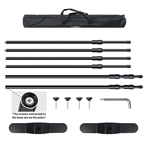 Higiinc 8X8 Ft Heavy Duty Backdrop Banner Stand , Adjustable Telescopic Display Backdrop Stand For Photography, Trade Show, Parties, Portable Background Stand With Carrying Bag #TOP1
