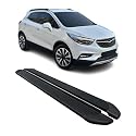 OMAC Seitenschweller Trittbretter Schweller kompatibel mit Opel Mokka 2012-2019 Alu Schwarz
