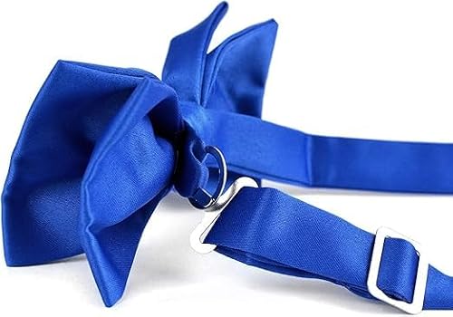 boxed-gifts Solid Banded Bow Ties for Men with Adjustable Strap