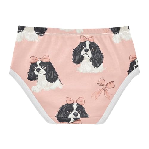 Wusikd Cute Dogs Girls' Underwear Cotton Pink Bows Girls Briefs Soft Toddler Underwear 2T2