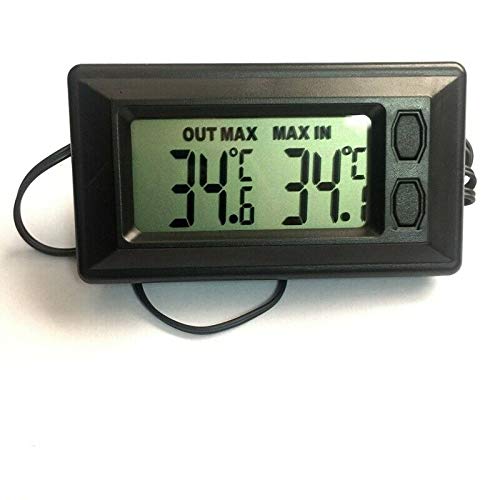 Car Interior Digital LCD Display Tempeure Meter Thermometer Mini Black