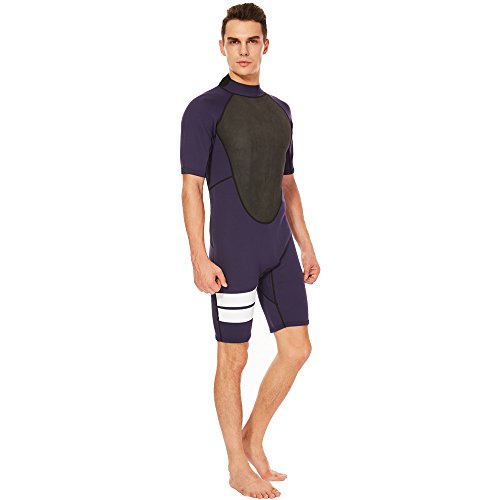 Flexel Wetsuit Men Shorty 2Mm, Wet Suits For Men Shorty Wetsuits In Cold Water Weather, Diving Suit For Mens Neoprene For Surf Swim Snorkeling Canoeing Scuba Kayaking #TOP2