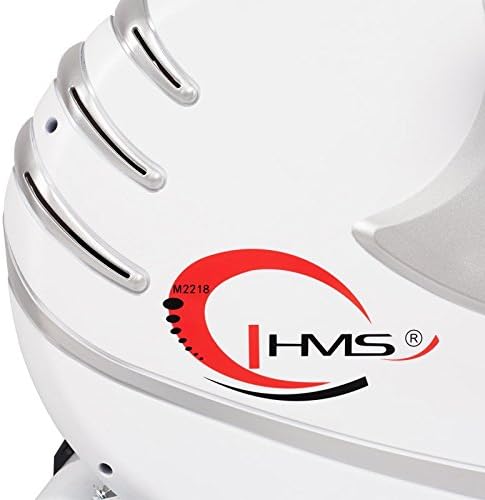 Close-up of the resistance mechanism cover with HMS logo and M2218 model number.