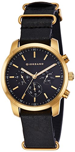 Image of Giordano Black Dial Analog Mens' Watch - 1772-06