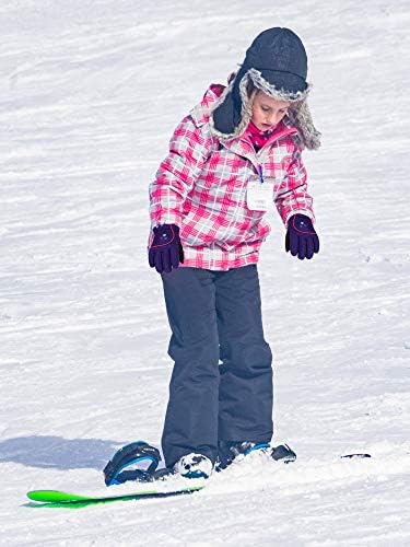 Boao Kids Snow Ski Gloves Winter Waterproof Warm Snowboard Mittens for Girl and Boy (Purple,1-3 Years) - Image 2