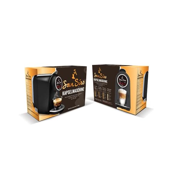 SanSiro Smart Lifestyle Kapselmaschine Schwarz | Espresso, Ristretto und Lungo Taste | 0,8 Liter Wassertank | 19 Bar… – Bild 6