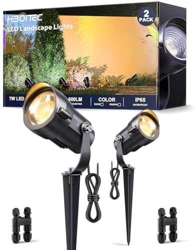 HIBOITEC 7W Low Voltage Landscape Lighting with Connectors,IP65 W...