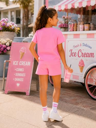 Image of Kid Toddler Girl Butterfly Printed Short Sleeve T-Shirt + Waist Shorts Set 2PC Clothing For Summer