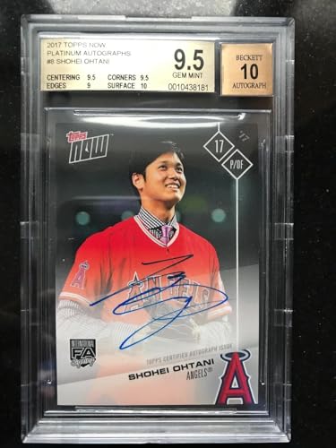 Shohei Ohtani ROOKIE Autograph Auto Angels Rare 2017 Topps Now Platinum BGS 9.5 - Baseball Slabbed Autographed Cards