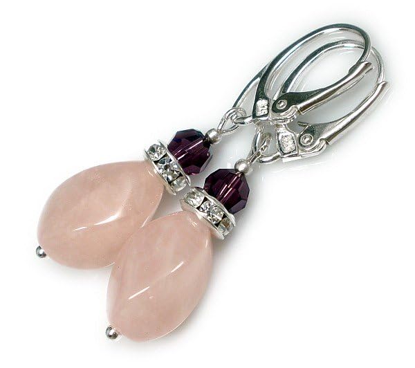Boucles d'oreilles Arande Gemstones en quartz rose à offrir