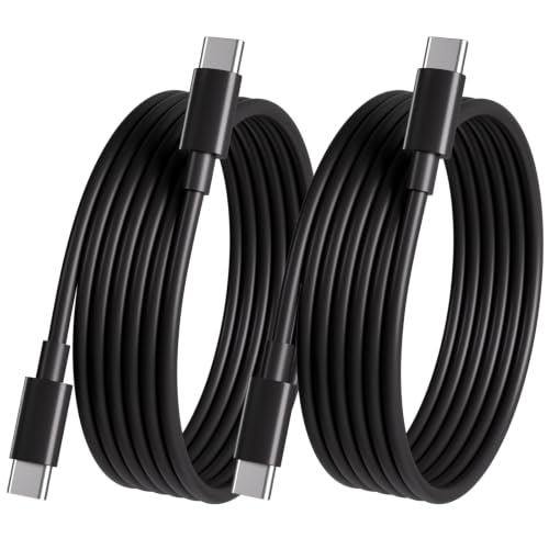 QUTIASE Cable USB-C Carga Rapida 100W 1,5m 2Pack, Cable USB C a USB C PD 3.0 5A Carga Rápida para MacBook Air Pro iPad iPhone 17 16 15 Pro Max Samsung Galaxy Xiaomi, y más - Negro