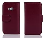 Cadorabo – Book Style Hülle für HTC ONE MINI (2.Gen. M8) – Case Cover Schutzhülle Etui mit 3 Kartenfächern in BORDEAUX-LILA - 6