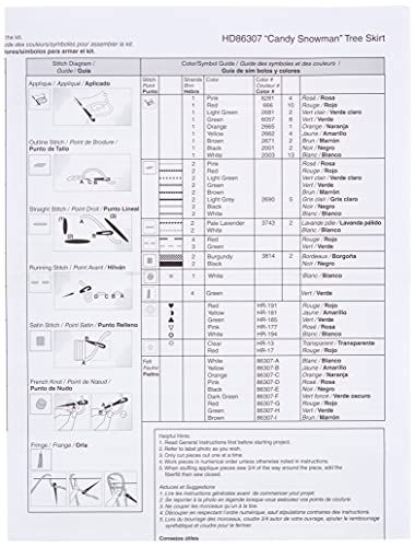 Bucilla Candy Snowman Tree Skirt Felt Applique Kit, 86307 43-Inch Round #TOP1