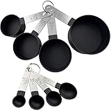 4.Genaue Messung:Since exact dimensions are engraved into the handle of each spoon and cups, you can quickly get accurate ingredients for recipes, there is no more guesswork when adding spices to your dishes. You can control how many ingredients you add，so you can save a lot of time and do other things.