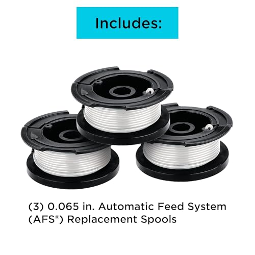 Image of BLACK+DECKER Weed Eater String, Genuine OEM Authentic Trimmer Line, 3-Pack, 30-Feet of Replacement Spool, 0.065-Inch Diameter (AF1003ZP)