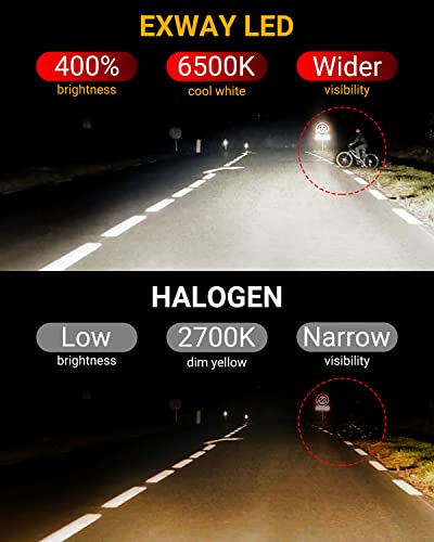 Exway H11/H9/H8 9005/Hb3 Led Headlight Bulbs Combo, 32000Lm 400% Brighter 6500K Cool White Headlight Conversion Kits, High And Low Beam Led Headlights, Plug And Play, Pack Of 4 #TOP1
