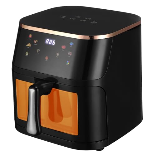 ABOOFAN Freidora de Aire con Ventana de Observación y Control Táctil Freidora Eléctrica Multifunción con Rejilla Gran Capacidad para Cocinar Saludable Familia
