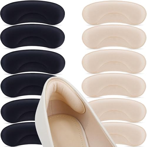 6 Pairs Heel Cushion Pads for Too Big Shoes