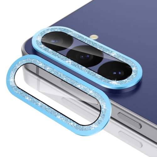 Casetego for Galaxy S26 FE Camera Lens Protector,9H Hardness,Scratch Resistant,Ultra-thin Tempered Glass,Metal Individual Camera Cover for Samsung Galaxy S26 FE,Case Friendly,Blink Blue