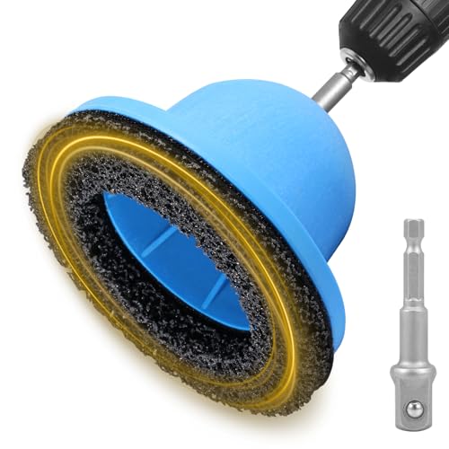 Foppla Smerigliatrice a testa sferica per gancio di traino, con azionamento da 1/2, pulitore mozzo ruota auto per cambio cerchioni, mozzo ruota, rimozione ruggine veicoli con diametro ≤ 150 mm (blu)