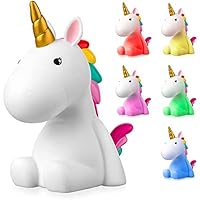 Sweet Ponies Luz Nocturna Infantil LED Unicornio con la Batería Recargable, Quitamiedos para Niños - Candy