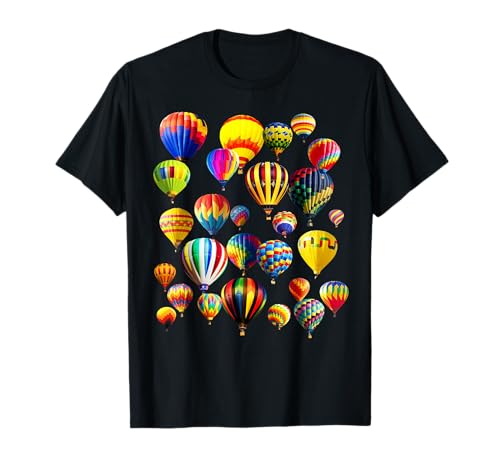 Colorful Cute Hot Air Balloon Ride Vacation Flying Balloons T-Shirt
