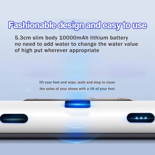 Smart Suola Cleaner, Lucido per scarpe a sensore automatico, aspirazione 1000Pa, pennello senza acqua 500RPM, tappetino per pavimenti interni ricaricabile alternativo per l'igiene di ingresso dell'uff