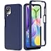Produktbild Kuaguozhe Hülle für Samsung Galaxy A12/M12/A12 Nacho, 360 Grad Stoßfest Handyhülle Silikon Bumper Cover mit Integriertem Displayschutz PC und TPU Schutzhülle Case für Samsung A12/A12 Nacho/M12 (Blau)