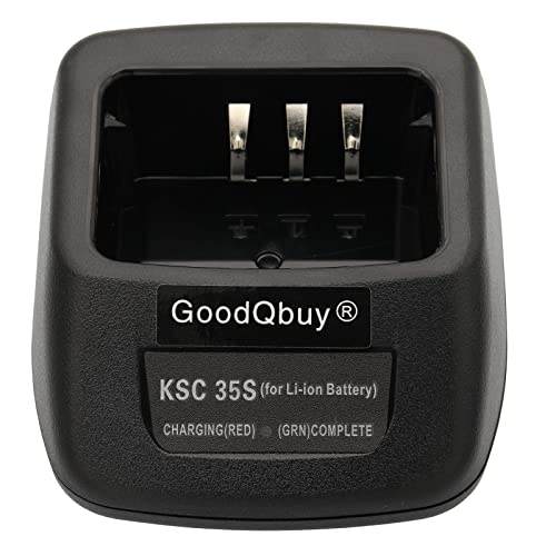 Charger Ksc-35S Is Compatible With Kenwood Radio Knb-45L Li-Ion Battery Tk3400 Tk-2200Lp Tk-2300Vp Tk2400 Tk-3200L Tk-3302Uk #TOP1