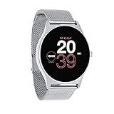Salud: monitor de frecuencia cardíaca permanente, monitor de presión arterial, monitor de sueño, recordatorio de movimiento, recordatorio de bebida, recordatorio de medicamentos, monitor de ciclo para mujer, varios modos de deporte