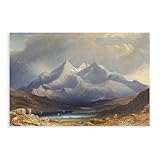 George Fennell Robson, Szene auf der Isle of Skye mit Jägern und Hunden, Leinwandkunst, Wanddekoration, Poster, Zuhause, Bar, Restaurant, Garage, Café, Geschenk, 60 x 90 cm