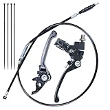 HOLATO Folding Clutch Brake Lever Cable Kit For 50cc 70cc 110cc 125cc 140cc 150cc Apollo RFZ125 DB007 DBX15 X18 X19 Tao Tao DB17 DB27 Coolster M125 SSR Thumpstar Chinese Pit Dirt Bike Motorcycle Black