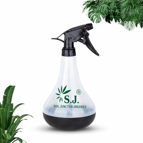 Image of SJ Organics 770ml Spray Bottle for Plants, Compact Water Spray Bottle, Garden with Adjustable Nozzle, Leak-Proof Hand, Multi-Purpose use, Transparent Sprayer for Lawn Garden