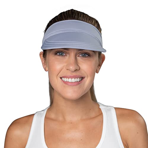 No Headache Solace Performance Pickleball Visor Lightweight Running Triathlon Sport Visor - Lilac Gray #TOP14