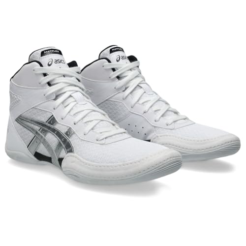 ASICS ASICS Men's Matflex 7 Wrestling Shoes, 9.5, White/Pure Silver
