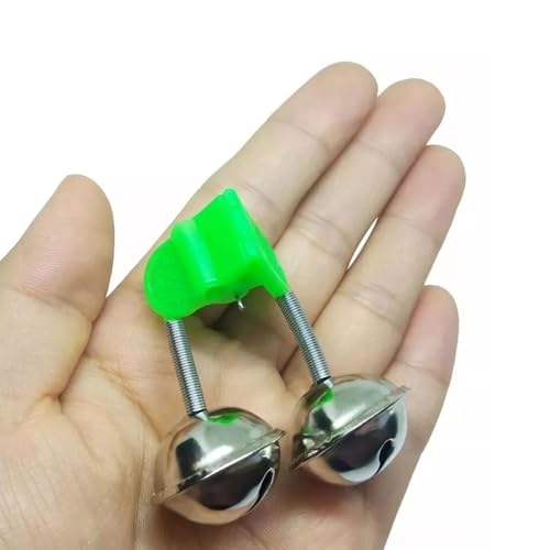 Sino Duplo Pesca Guizo Alarme Sonoro Guiso Kit 10 Un Sonar Sininho Aviso Mordida De Peixe Premium Sh