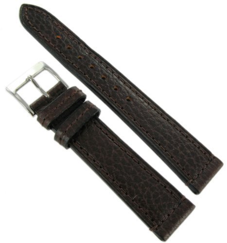 18mm Speidel Indiano Stitched Padded Genuine Leather Brown Watch Band Regular