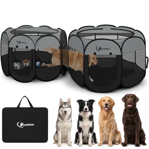 Dog Cat Playpen 2-in-1 Indoor Outdoor for Puppy Pet Recovery After Surgery